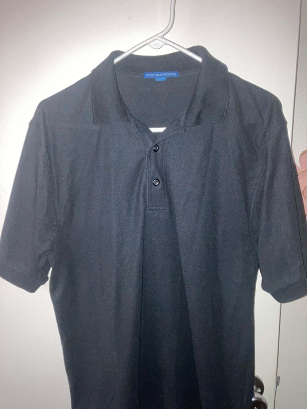 Port Authority Black Short-Sleeve Polo Shirt